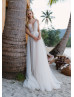 Spaghetti Straps Ivory Lace Tulle Sexy Wedding Dress